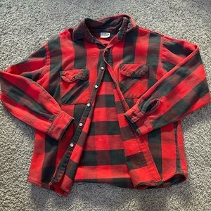 Flannel, red, size M
